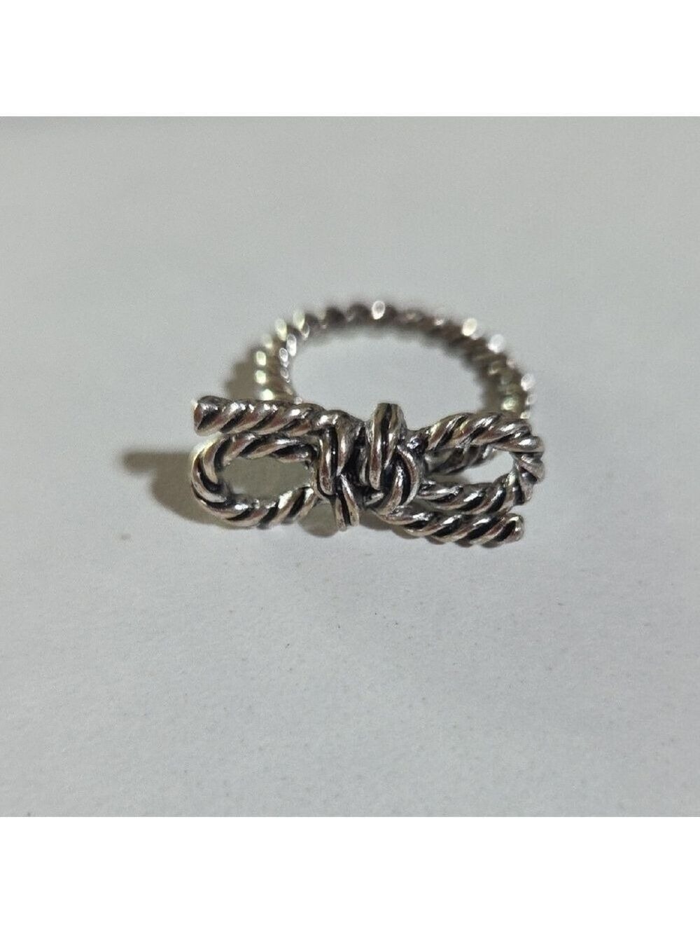 Silver Rope Twisted Ring Size 7.5 - Picture 7 of 7
